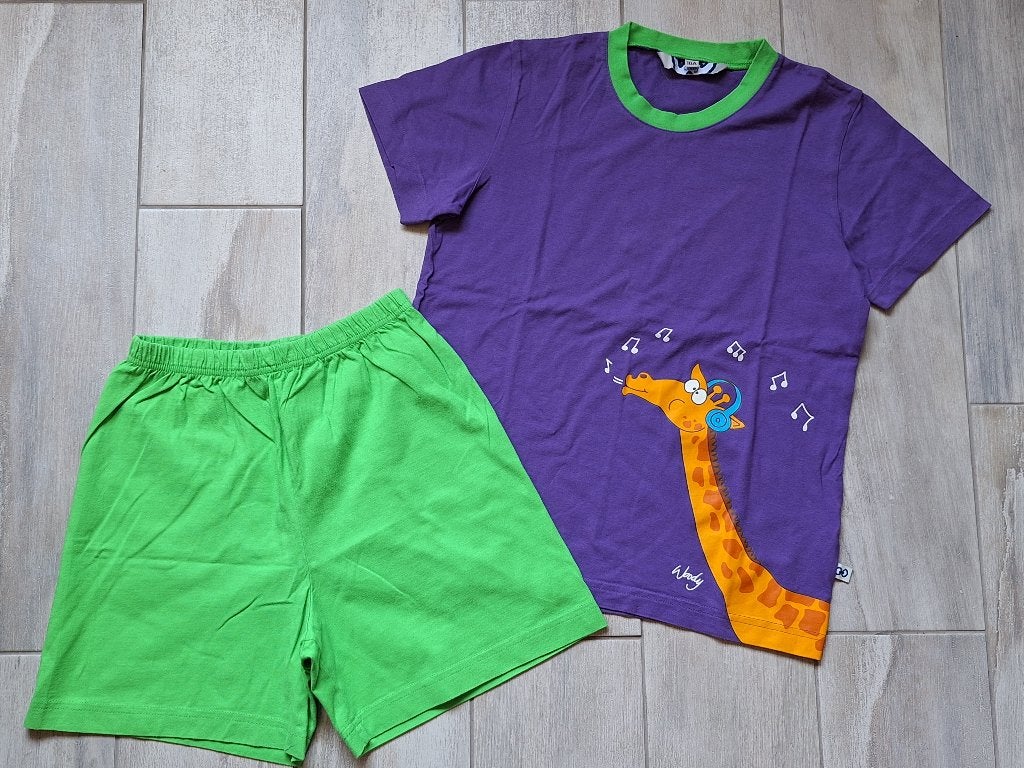 ★ M140 - Woody Zomerpyjama thema Giraf, Kinderen en Baby's, Nacht- of Onderkleding, Ophalen of Verzenden, Zo goed als nieuw, WOODY