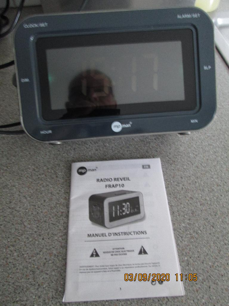 Radio réveil Mpman Frap 10, Philips, Proline., Electroménager, Réveils, Comme neuf, Enlèvement