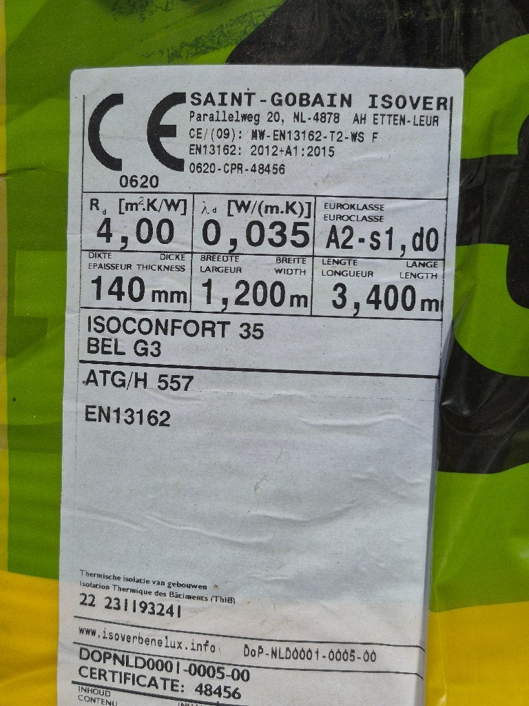Isolatie, Doe-het-zelf en Bouw, Isolatie en Afdichting, Ophalen, Dakisolatie, 12 cm of meer, Nieuw