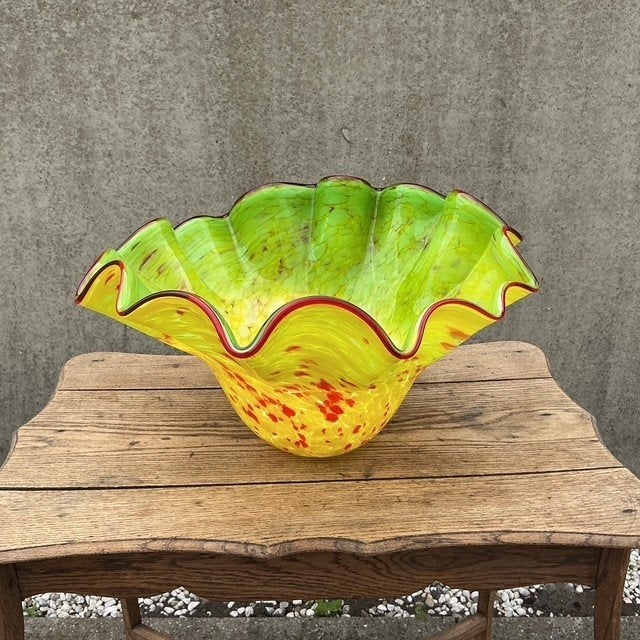 Prachtige glazen vaas Murano style, Antiek en Kunst, Kunst | Overige Kunst, Ophalen