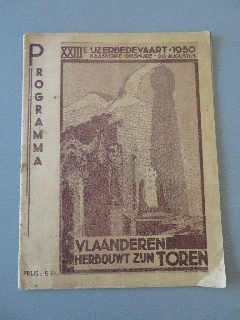 programma boekje ijzerbedevaart 1950 Kaaskerke Diksmuide, Verzenden, Overige typen