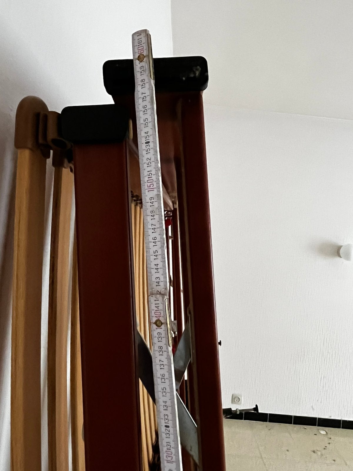 Lattenbodem 2persoonsbed, Ophalen, Zo goed als nieuw, 160 cm, Verstelbaar