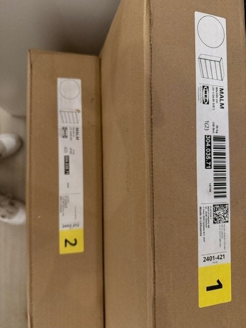 IKEA MALM witte ladekast - nieuw in ongeopende dozen, 3 ou 4 tiroirs, Enlèvement, Neuf