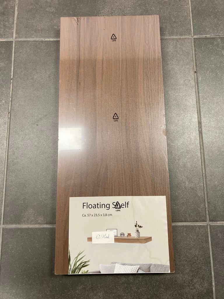 Zwevende plank bruin, Huis en Inrichting, Ophalen, Nieuw