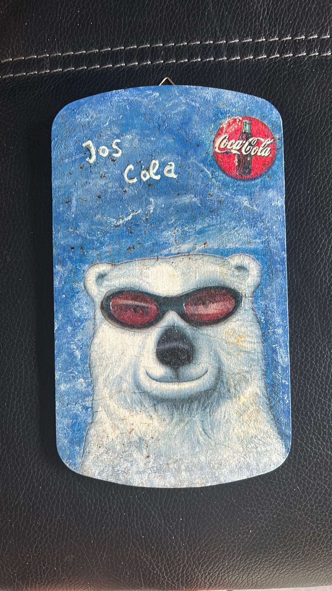 Ophangbordje Coca Cola, Ophalen, Gebruikt