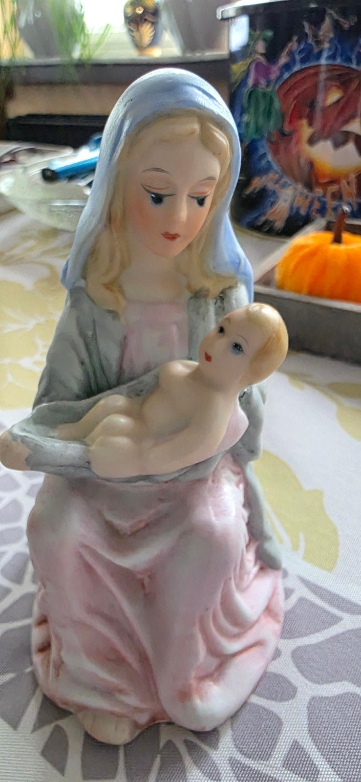 Marie et son enfant mesurent 13 cm, Antiquités & Art, Enlèvement ou Envoi