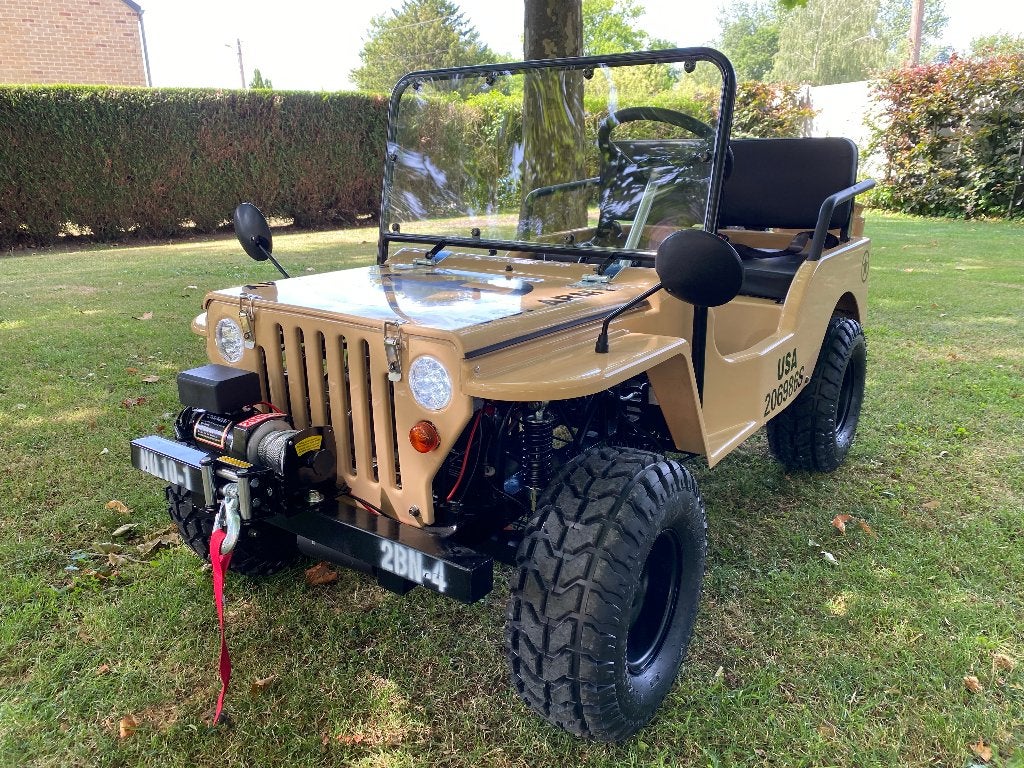 Mini jeep Willys 150cc Enfant Adolescent, Jusqu'à 11 kW, 150 cm³, 1 cylindre