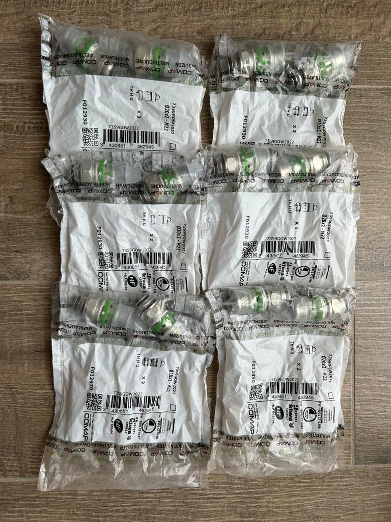 COMAP perskoppelingen Ø20 + eindstoppen Ø26 | nieuw, Ophalen of Verzenden, Koper