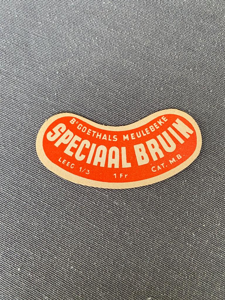 Oud bier etiket brouwerij GOETHALS te MEULEBEKE, Ophalen of Verzenden, Zo goed als nieuw