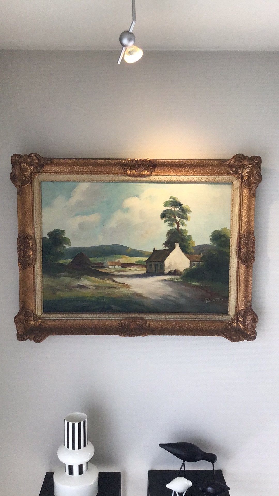 Schilderij hoeve van J. Bouten, Enlèvement ou Envoi, Classique, Toile