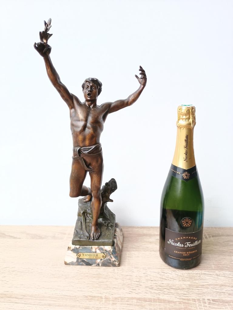 Sculptuur van de regulator gesigneerd Georges Bareau „Vox pa, Antiek en Kunst, Kunst | Beelden en Houtsnijwerken, Ophalen of Verzenden