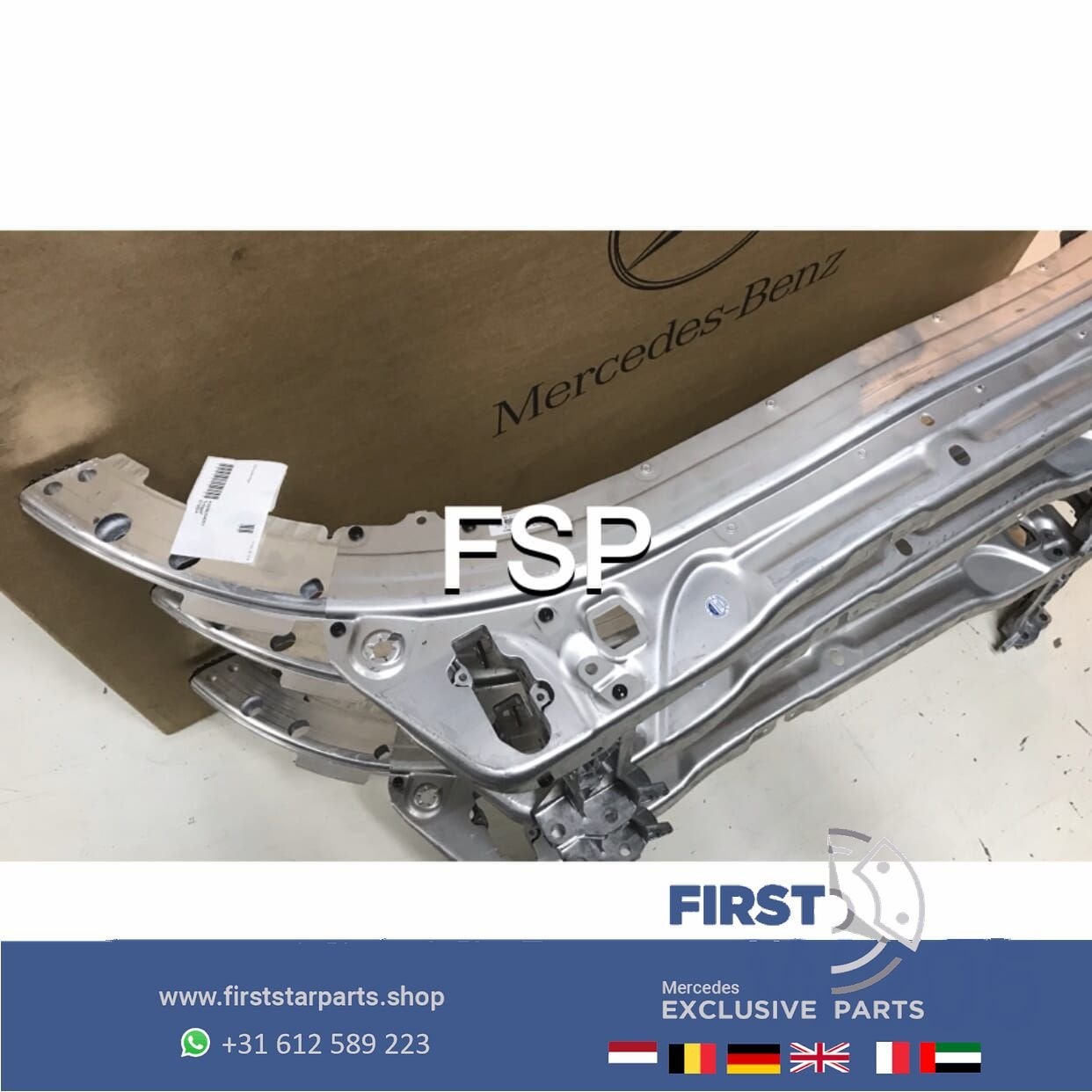 W205 C Klasse A2056204201 aluminium voorfront Mercedes C205, Gebruikt, -, Voor, Ophalen of Verzenden
