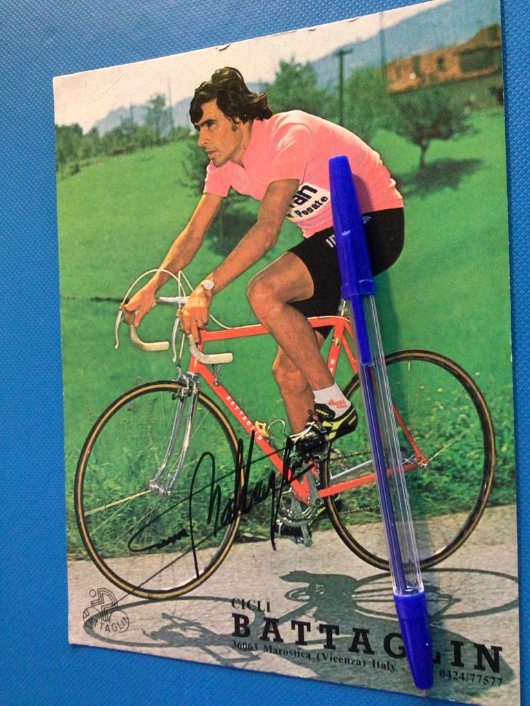wielerkaart 1981 giro team inoxpran giovanni battaglin signe, Envoi, Comme neuf
