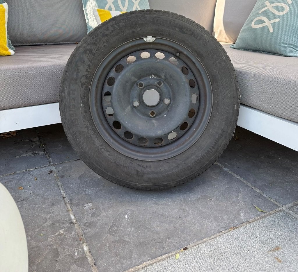4x Continental ContiWinterContact 195/65 R15 T + velgen, Autos : Pièces & Accessoires, 15 pouces, Pneus hiver, Véhicule de tourisme