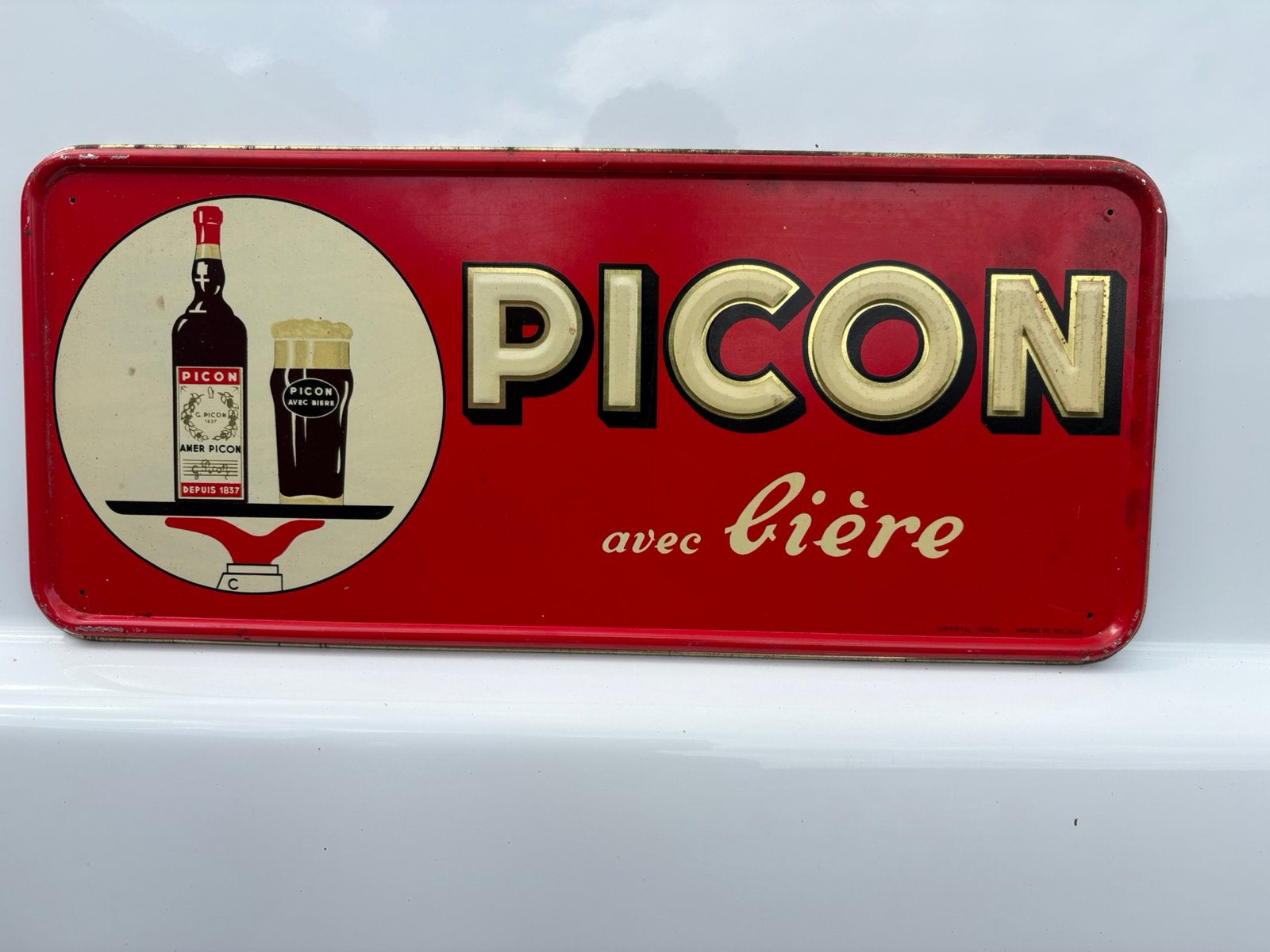 Panneau d'affichage Picon, Collections, Enlèvement ou Envoi, Comme neuf, Panneau publicitaire