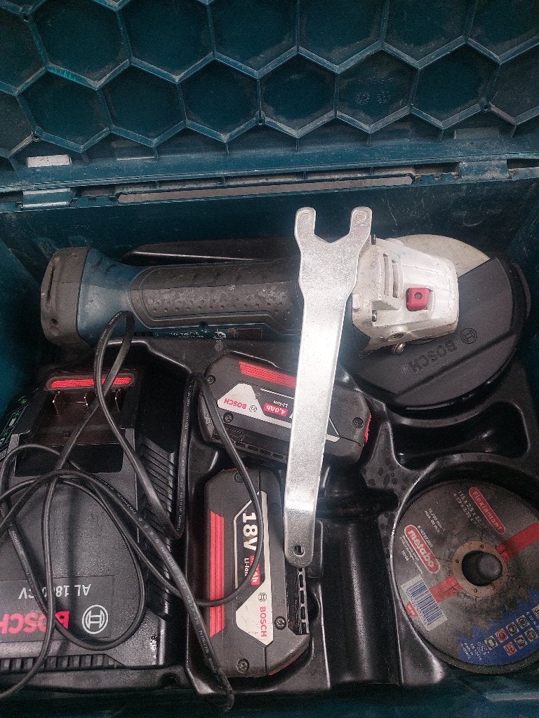 Bosch Meuleuse d'angle pro 18v complet, Enlèvement, Utilisé, 700 à 1000 watts, Meuleuse d'angle