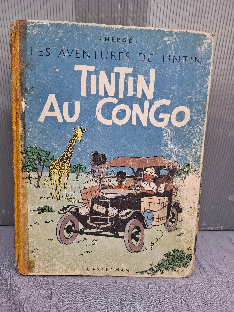 TINTIN AU CONGO DJ 1946 EO B1 HERGE CASTERMAN, Livres, Une BD, Enlèvement, Utilisé, Hergé