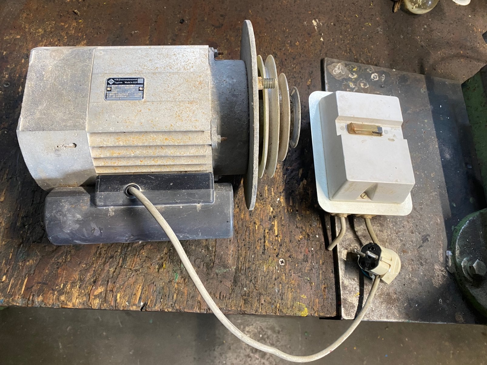 Moteur électrique, 220 V 075 kW 1400 tours minutes, Bricolage & Construction, Enlèvement, Utilisé, Moteur électrique, 1400 à 1800 tpm