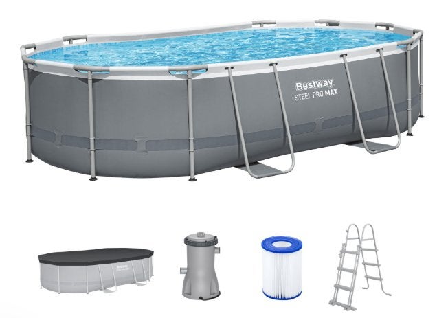 Zwembad Bestway 549 x 274 +warmtepomp + zware filterpomp, Tuin en Terras, Zwembaden, Gebruikt, 200 tot 300 cm, Ovaal, Ophalen