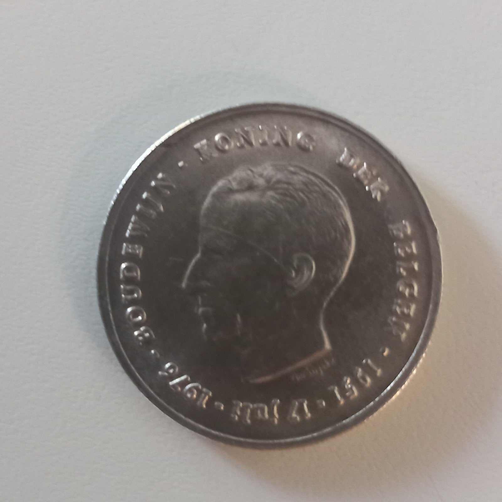Pièce en argent 250F Boudewijn 1976, Enlèvement ou Envoi, Argent, Argent
