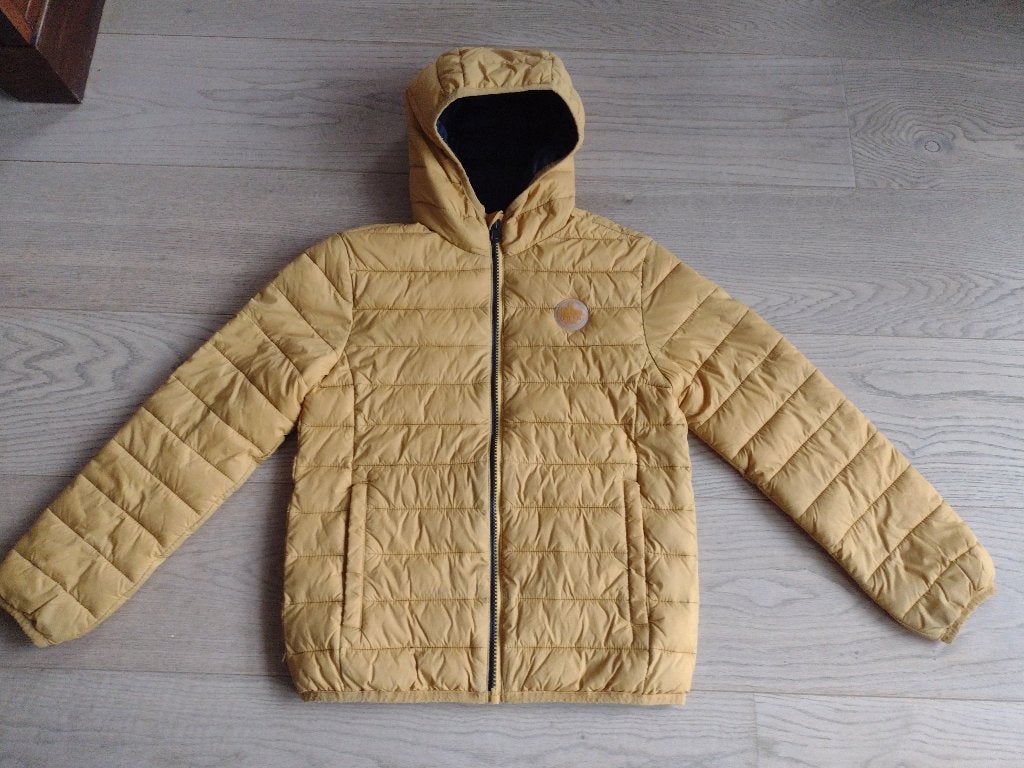 Gele tussenseizoenjas - Maat 128/140 - 9/10 jaar, Kinderen en Baby's, Kinderkleding | Maat 128, Jongen of Meisje, Zo goed als nieuw