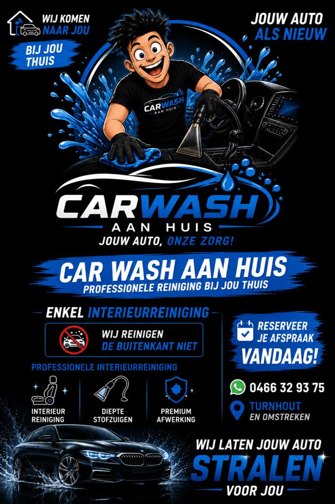¡CAR WASH AAN HUIS llega a tu domicilio!