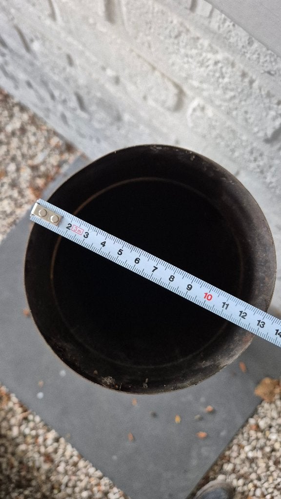 Inox rookafvoer, -buis, Ophalen, Gebruikt, Minder dan 20 mm, Minder dan 2 meter