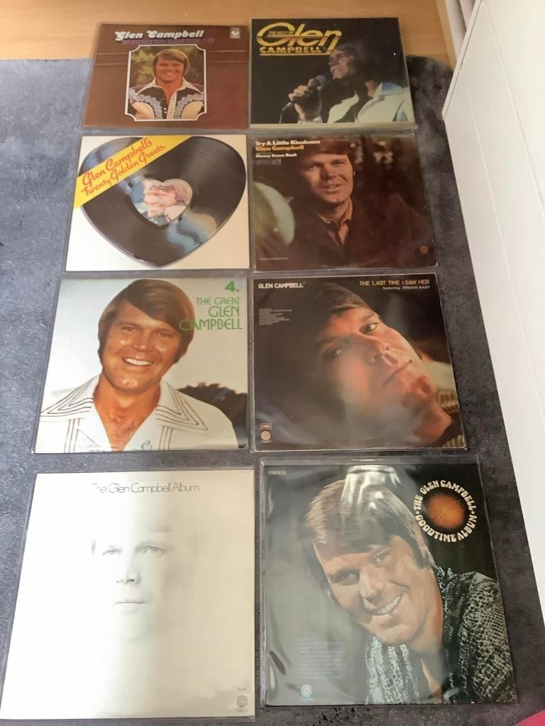 25 Glen Campbell lp's in goede staat, slechts 35 euro, Inclusief binnenhoes, Ophalen of Verzenden, Zo goed als nieuw, 12 inch