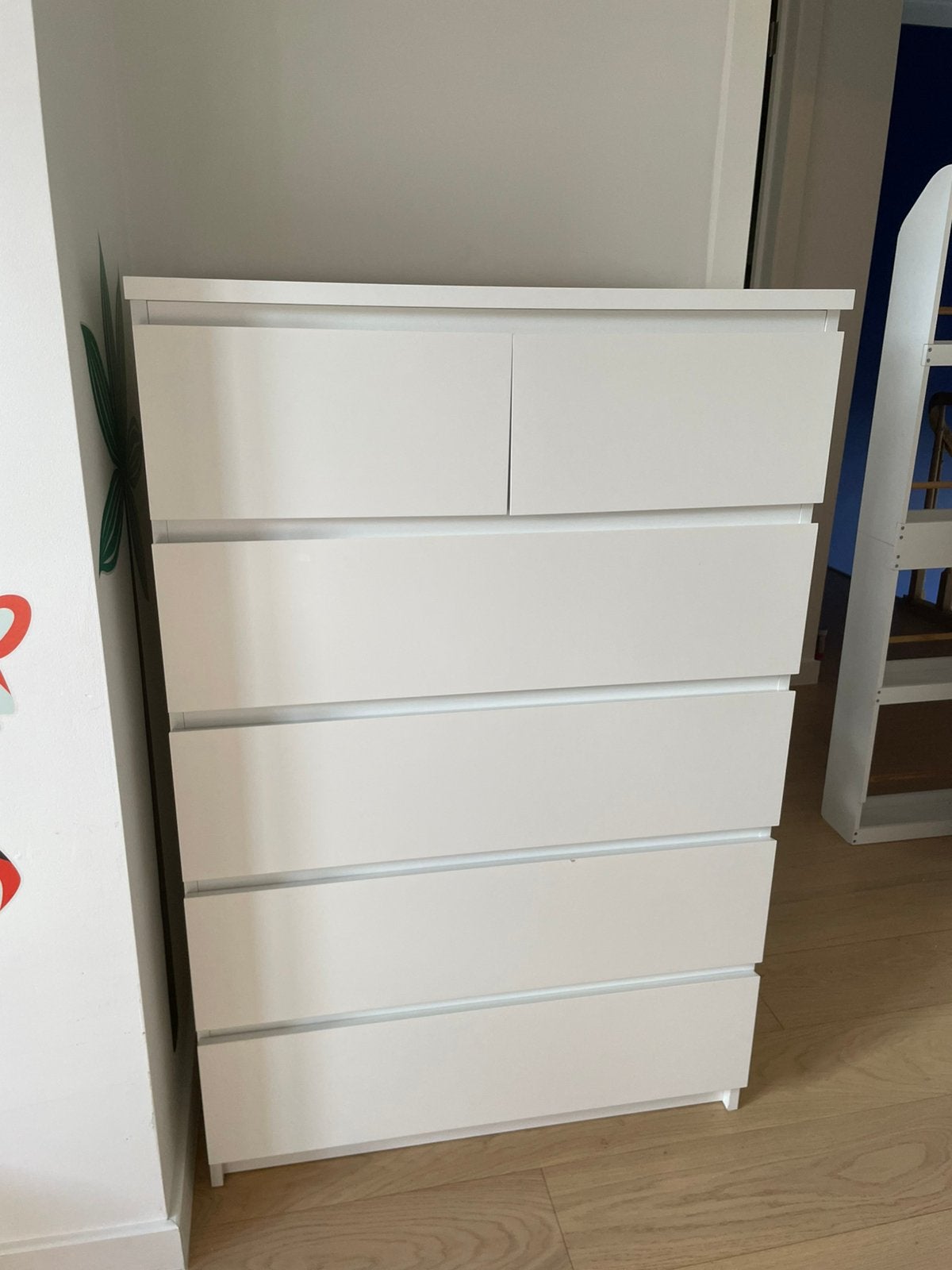 Commode Ikea blanche, Maison & Meubles, 25 à 50 cm, 5 tiroirs ou plus, Enlèvement, Utilisé