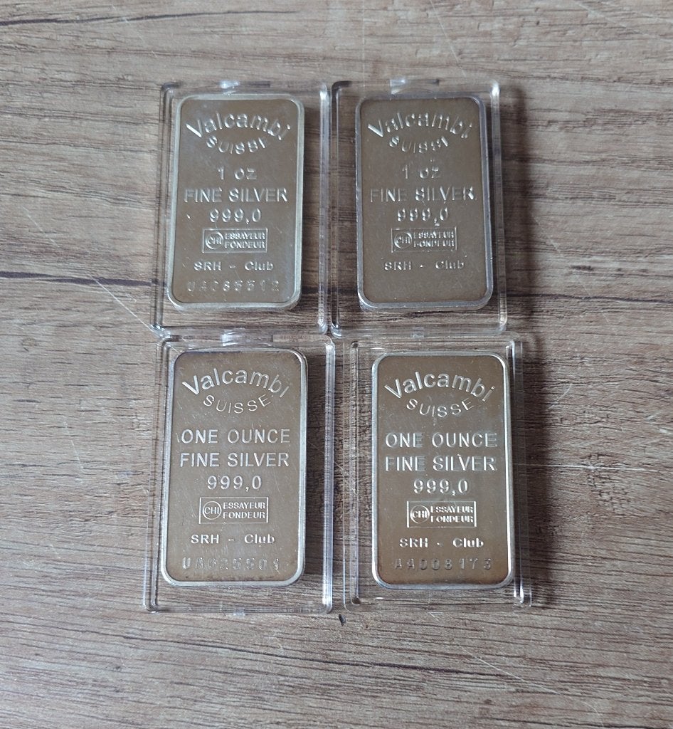 3x 1 oz Valcambi Zilver Baren, Postzegels en Munten, Ophalen of Verzenden, Zilver