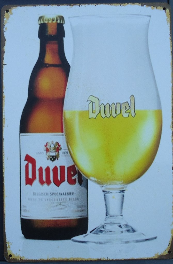 Verzameling reclame bierplaten, Verzamelen, Ophalen, Zo goed als nieuw, Reclamebord, Plaat of Schild, Duvel