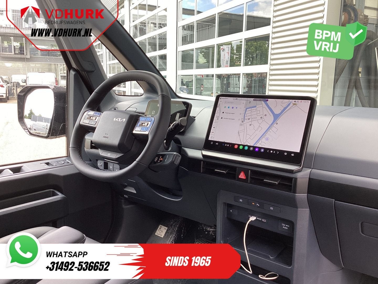 Kia PV5 Elite Executive 71.2 kWh 416 km WLTP L2 Warmtepomp/, Auto's, Bestelwagens en Lichte vracht, Automaat, Kia, Wit, Parkeersensor