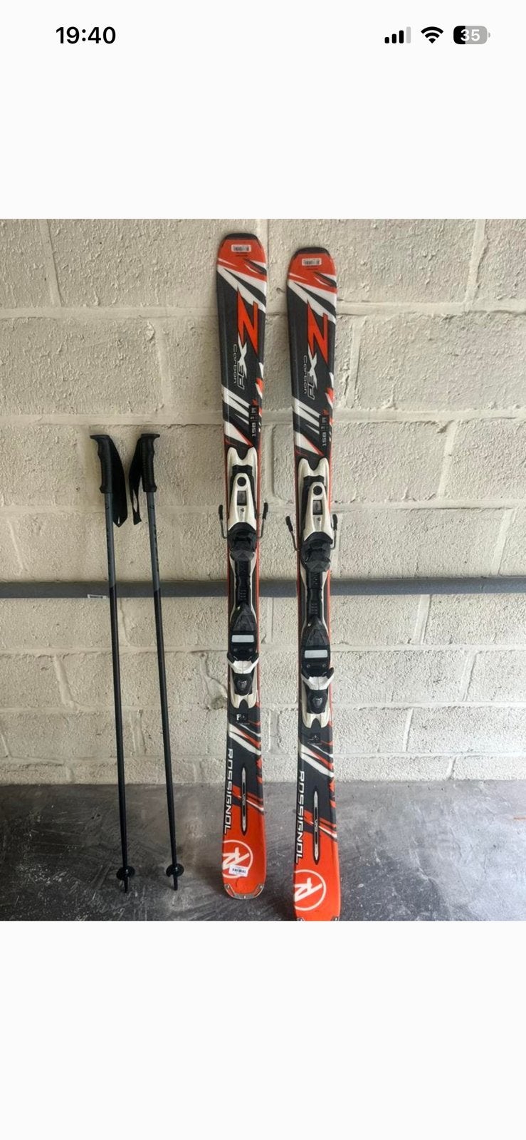 Rossignol ZX3D + skibotten, Sport en Fitness, Ophalen, 140 tot 160 cm, Gebruikt, Rossignol