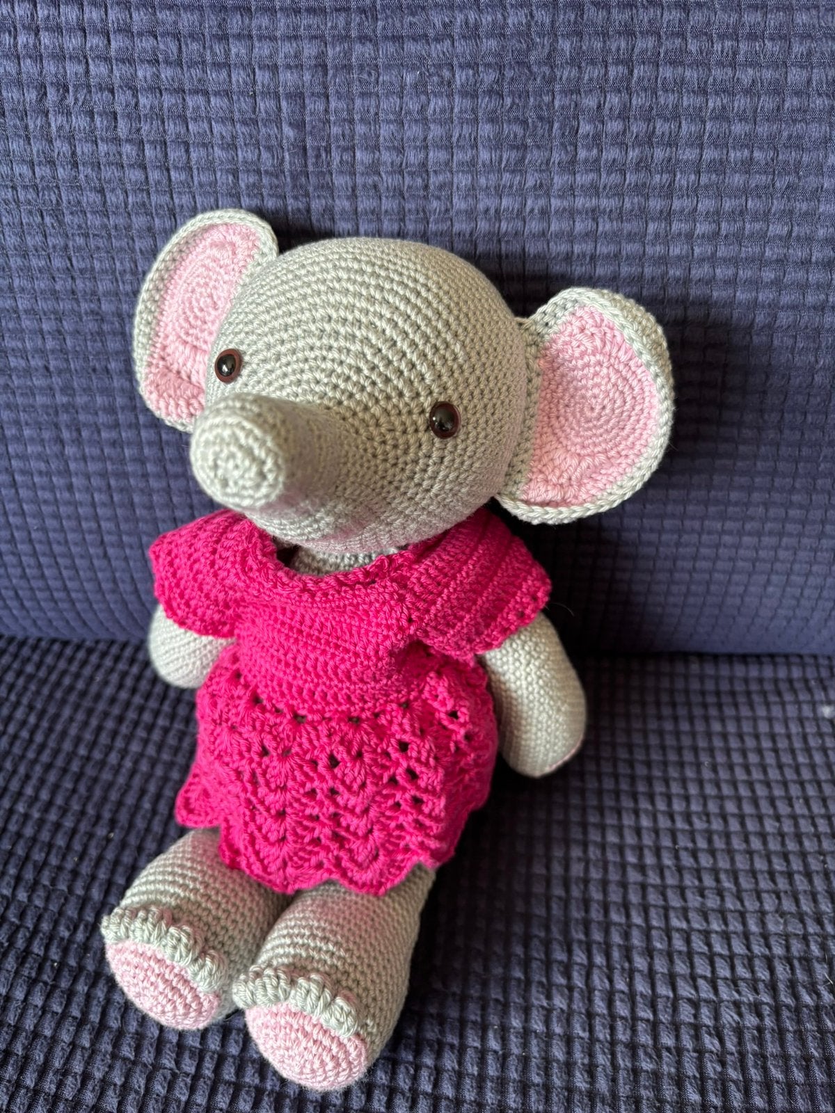 Zelfgehaakte knuffel Olifant, Ophalen of Verzenden, Nieuw, Olifant, Handgemaakt