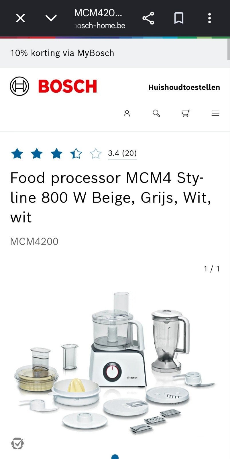 Robot de cuisine Bosch MCM 4200 - collection uniquement, Electroménager, Enlèvement