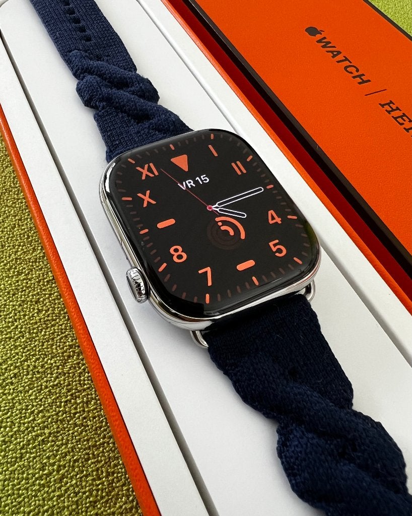 Apple Watch Hermès Titanium 46 mm Cellular, Handtassen en Accessoires, Smartwatches, Ophalen, Hoogte, Apple Watch, IOS