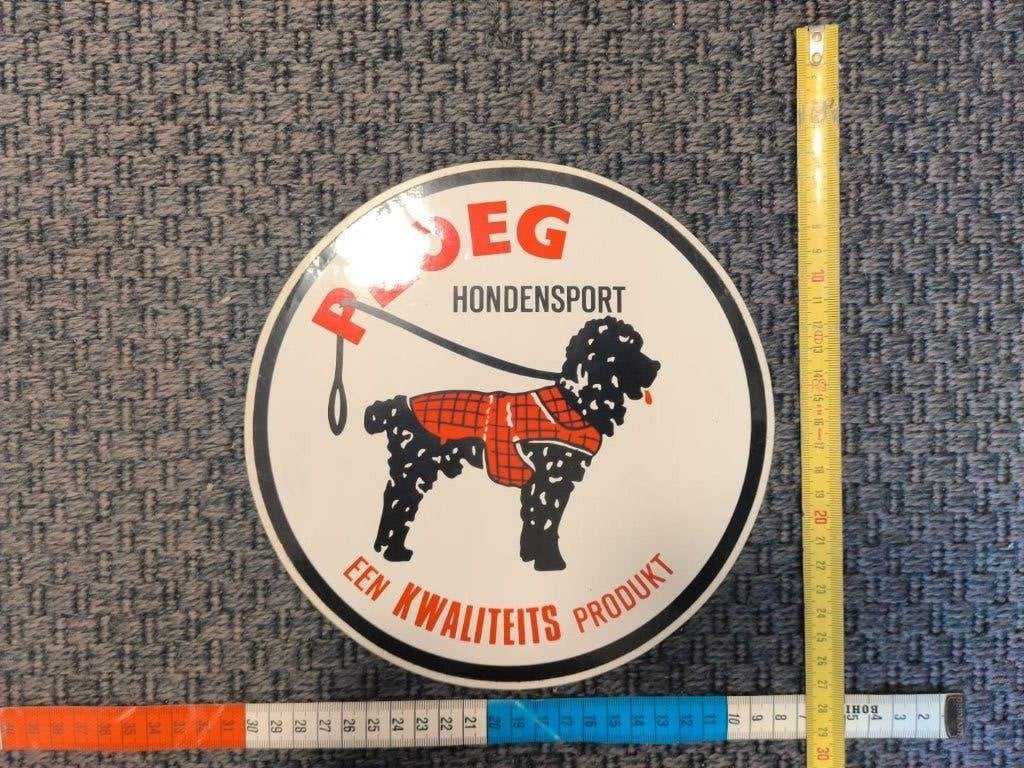 PLOEG honden sport Poedelreclamesticker, Ophalen of Verzenden