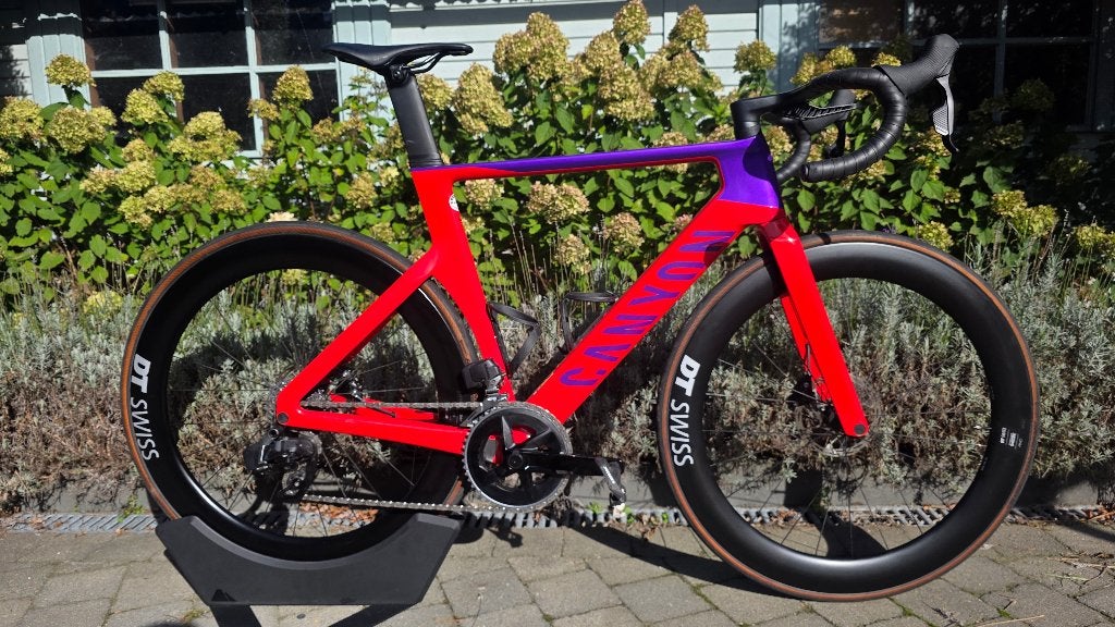 Canyon Aeroad CF SLX 7 Rival AXS 12 v + roues en carbone, 53 à 57 cm, Enlèvement, Comme neuf, Carbone