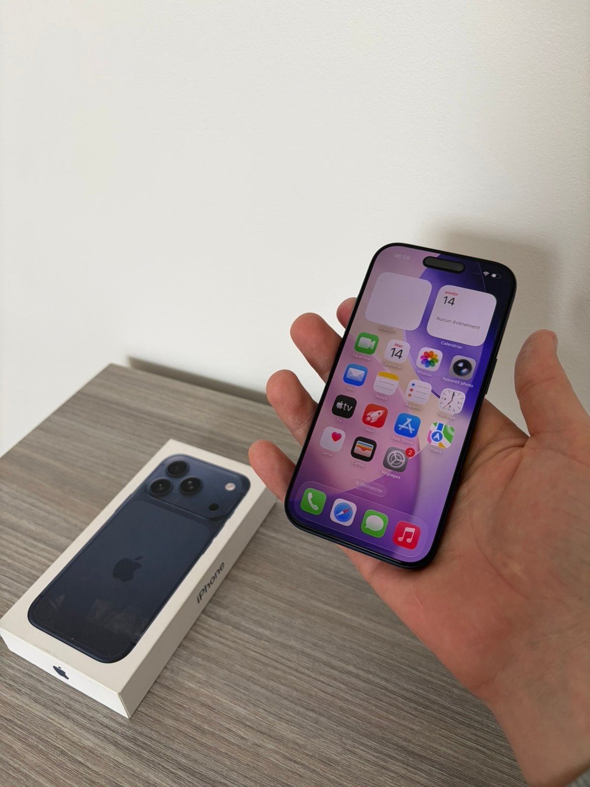 iPhone 17 pro max NEUF 2 ans gar facture,coque .. vds/ech, Télécoms, Enlèvement ou Envoi, Comme neuf, Argent, IPhone 17 Pro