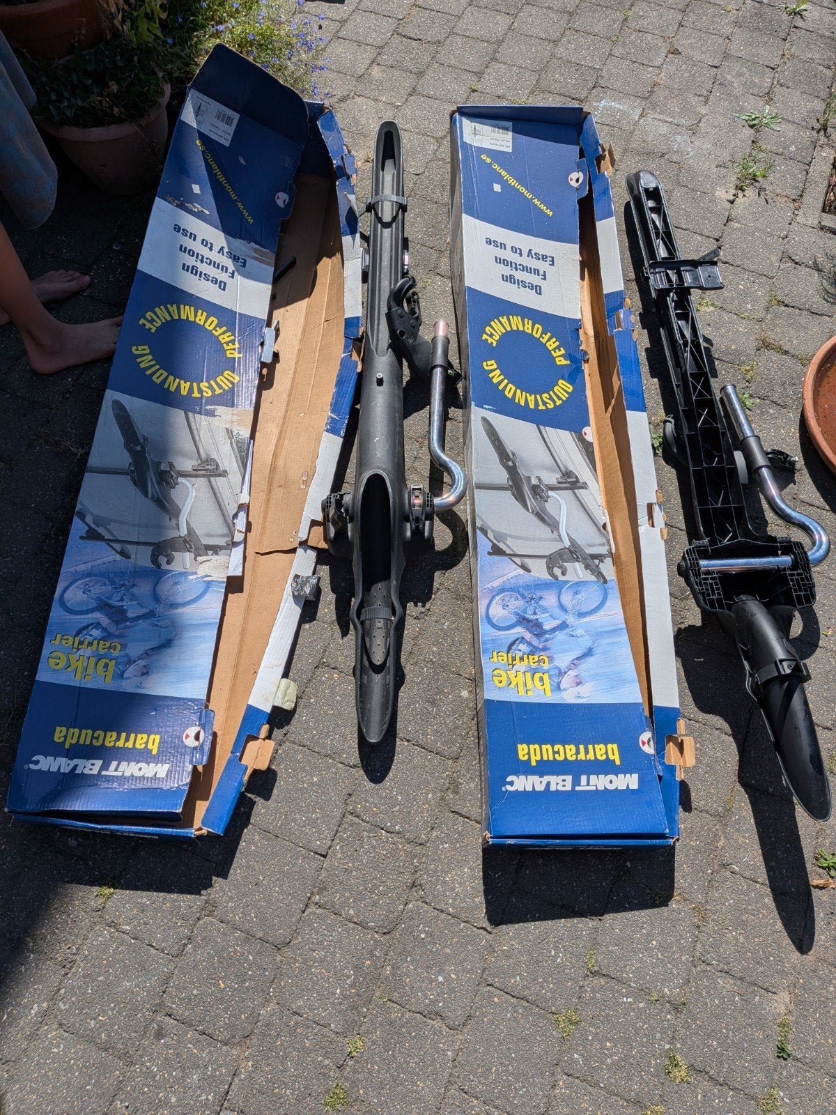 Mont Blanc barracuda fietsendragers, Enlèvement, Galerie de toit