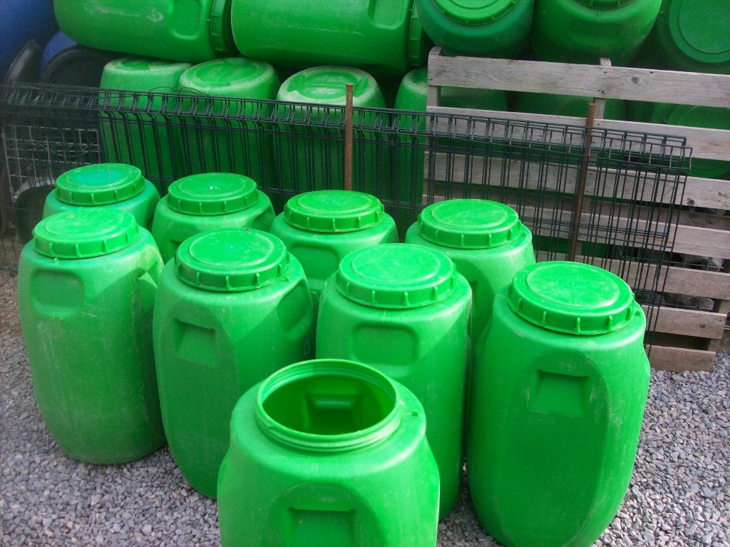 60l tonnen / vaten met deksel, Minder dan 75 liter, Ophalen, Zo goed als nieuw, Kunststof