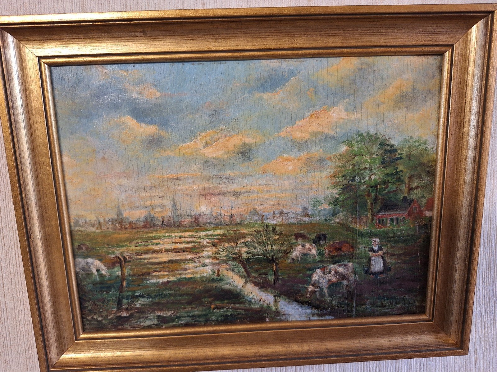 peinture a l'huile, Antiquités & Art, Enlèvement ou Envoi, Encadré, Paysage