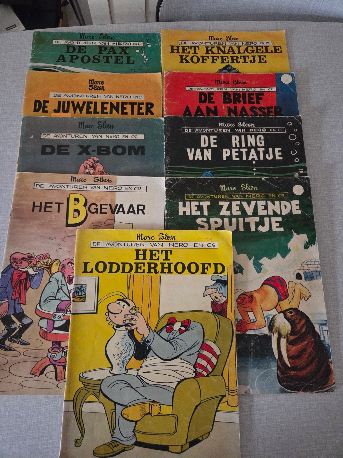 9 x Les Aventures de Néron et Cie, 1ères éditions, Livres, Plusieurs BD, Enlèvement ou Envoi, Utilisé, Marc Sleen