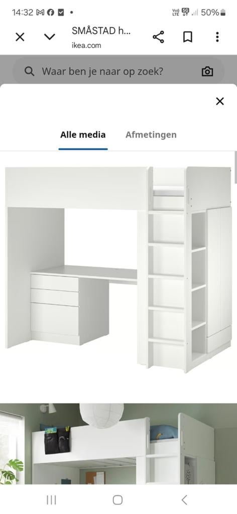 Ikea bed maar zonder bureau, Ophalen, Stapelbed