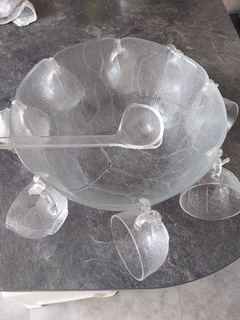 Service à punch/sangria pour 8 personnes, Vintage, Comme neuf, Verre, Enlèvement
