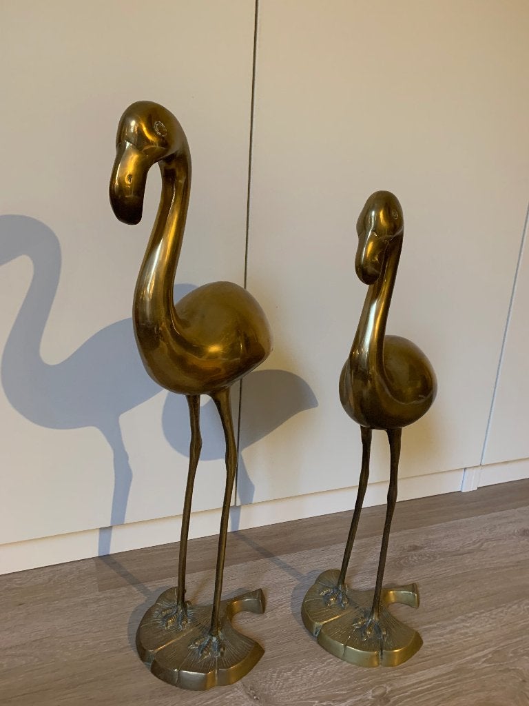 Koperen flamingo’s, Antiek en Kunst, Ophalen, Koper