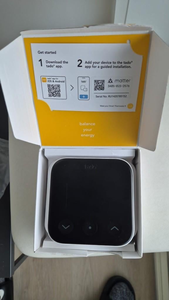 Tado thermostaat (nieuw), Ophalen
