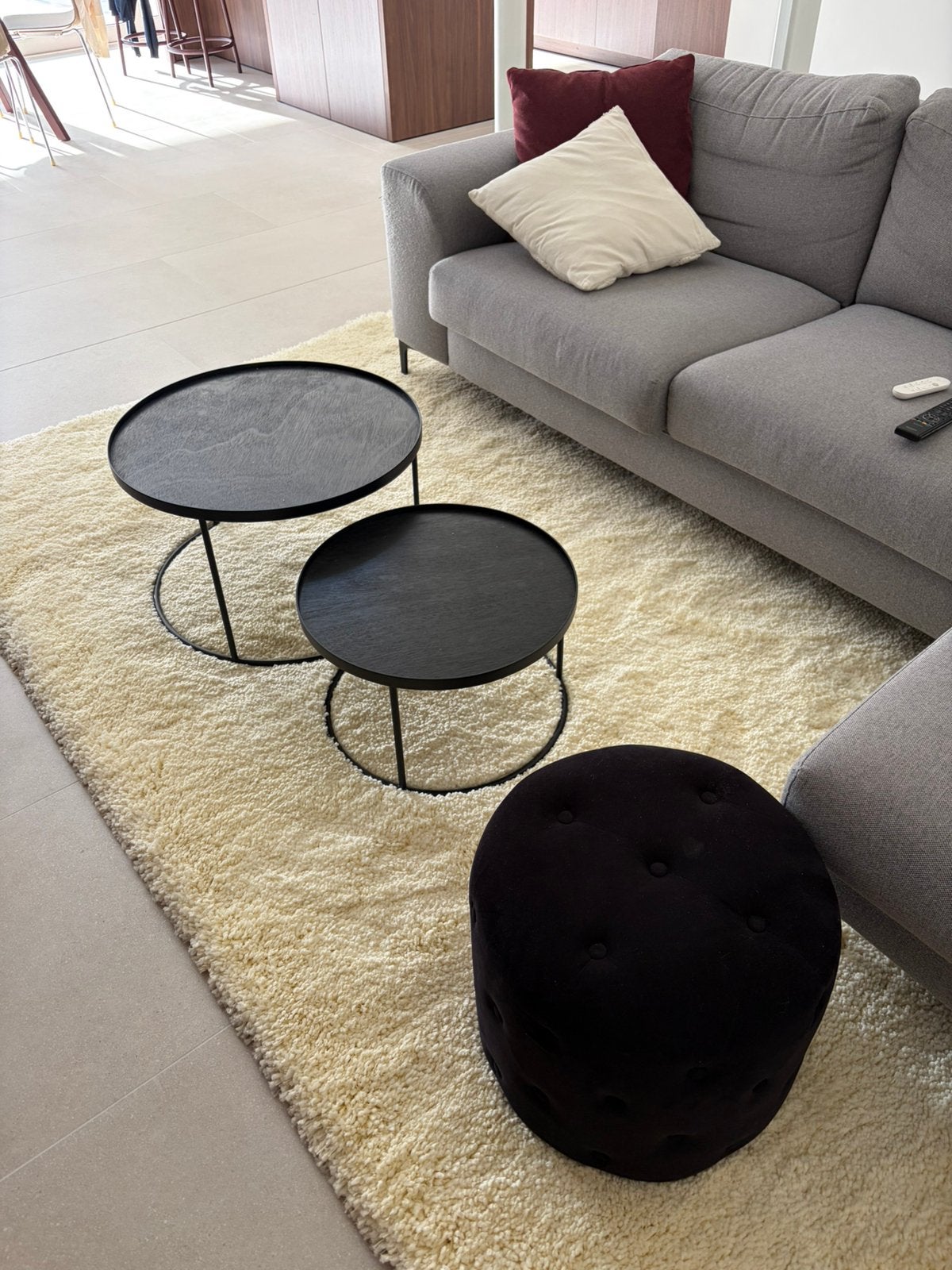 Shaggy Luxus tapijt 200x290, Ophalen, Wit, 150 tot 200 cm, 200 cm of meer