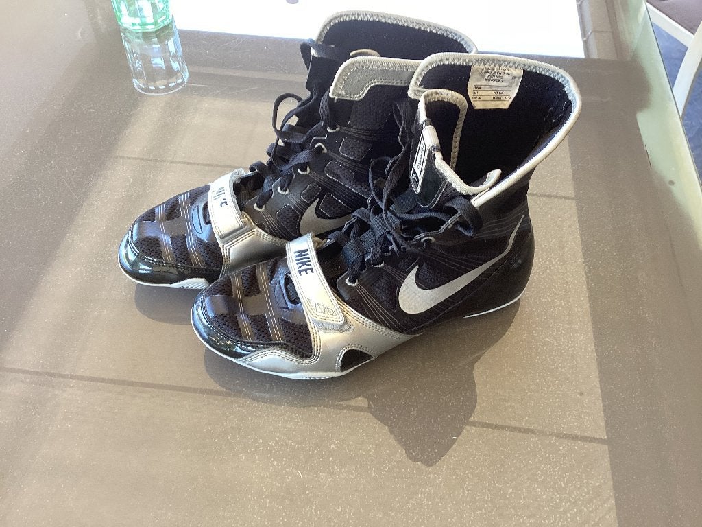 Nike Hyper KO boksschoenen blauw/zilver, Sport en Fitness, Ophalen, Zo goed als nieuw, Boksschoenen