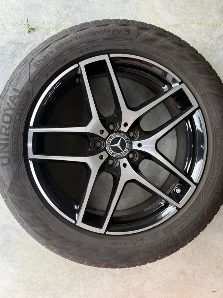 Originele Mercedes GLC AMG velgen 19” + banden, Auto-onderdelen, Banden en Velgen, 19 inch, Ophalen of Verzenden, Band(en), Zomerbanden